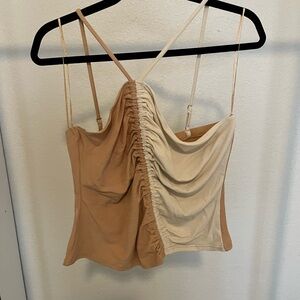 Two-Tone Ruched Women's Top